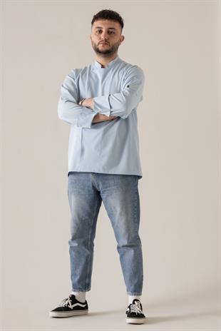 C-21 Premium – Açık Mavi Şef Ceketi