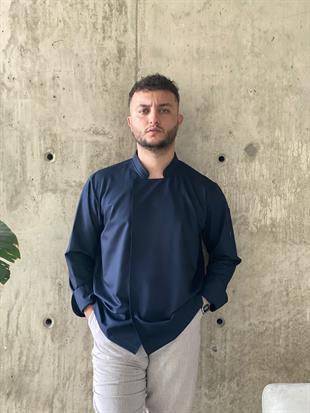 C-21 Premium – Lacivert Şef Ceketi