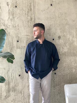 C-21 Premium – Lacivert Şef Ceketi