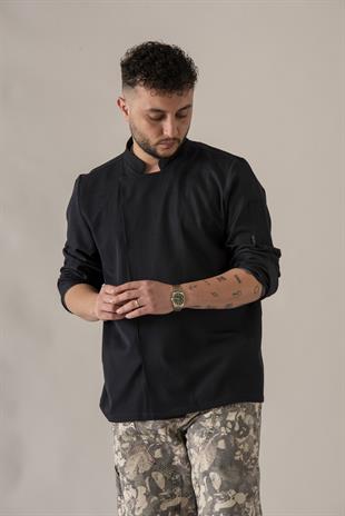 C-21 Premium – Siyah Şef Ceketi