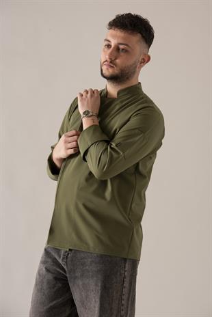 C-21 Premium – Yağ Yeşili Şef Ceketi