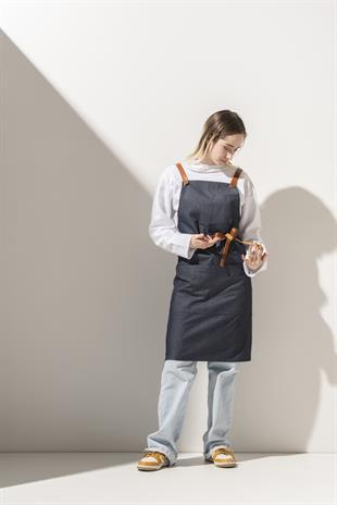 D-146 Kevin – Çizgili Kot Boydan Önlük