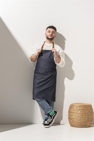 D-150 Stella – Lacivert-Beyaz Çizgili Boydan Önlük