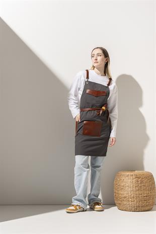 D-164 Harvey – Koyu Gri Boydan Önlük