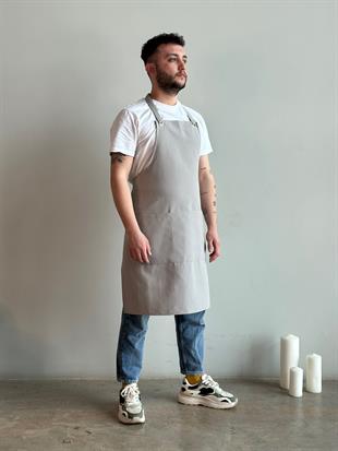 K-144 Colour – Açık Gri Boydan Önlük