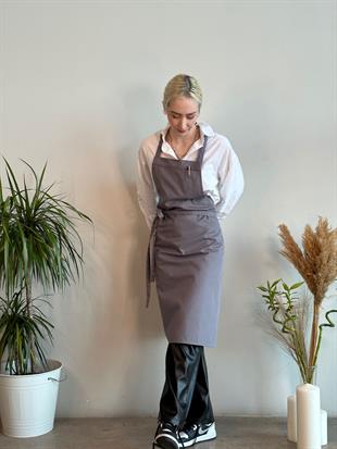 K-182 Basic – Açık Gri Boydan Önlük