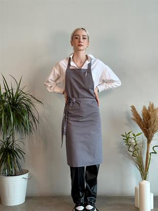 K-182 Basic – Açık Gri Boydan Önlük