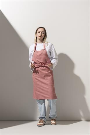 K-114 Premium Axel - Kırmızı Çizgili Boydan Önlük