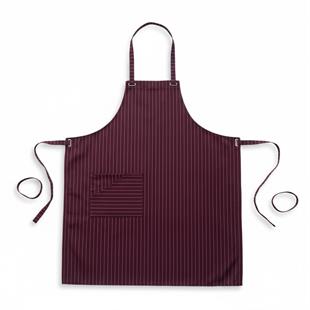 PREMIUM K-132 CASTRO – Bordo Beyaz Çizgili Önlük 
