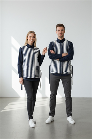 YL-03 HUNTER– Erkek Çizgili Kot Servis Yeleği - Çizgili Kot