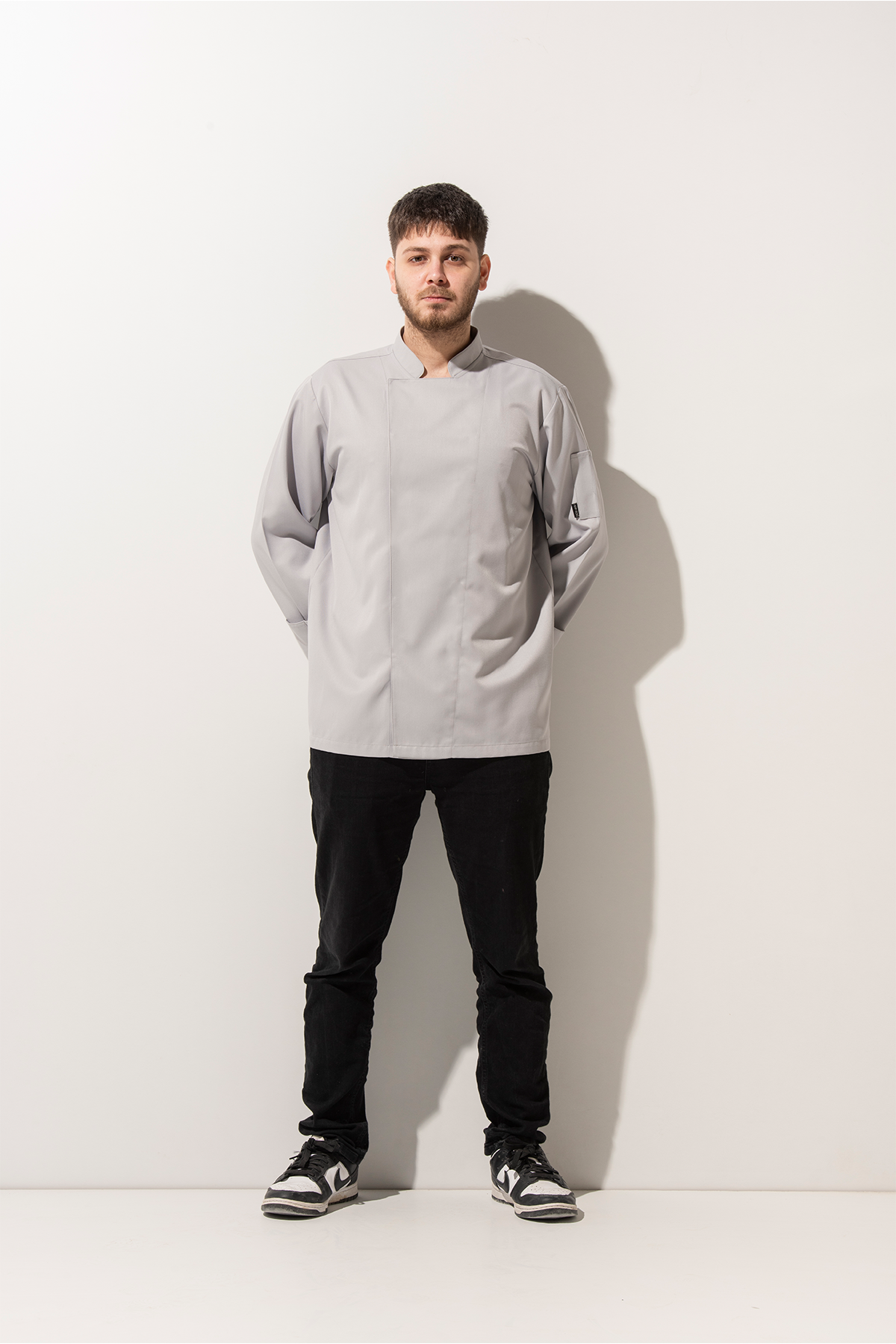 C-01 CLASSIC -  Açık Gri Şef Ceketi 