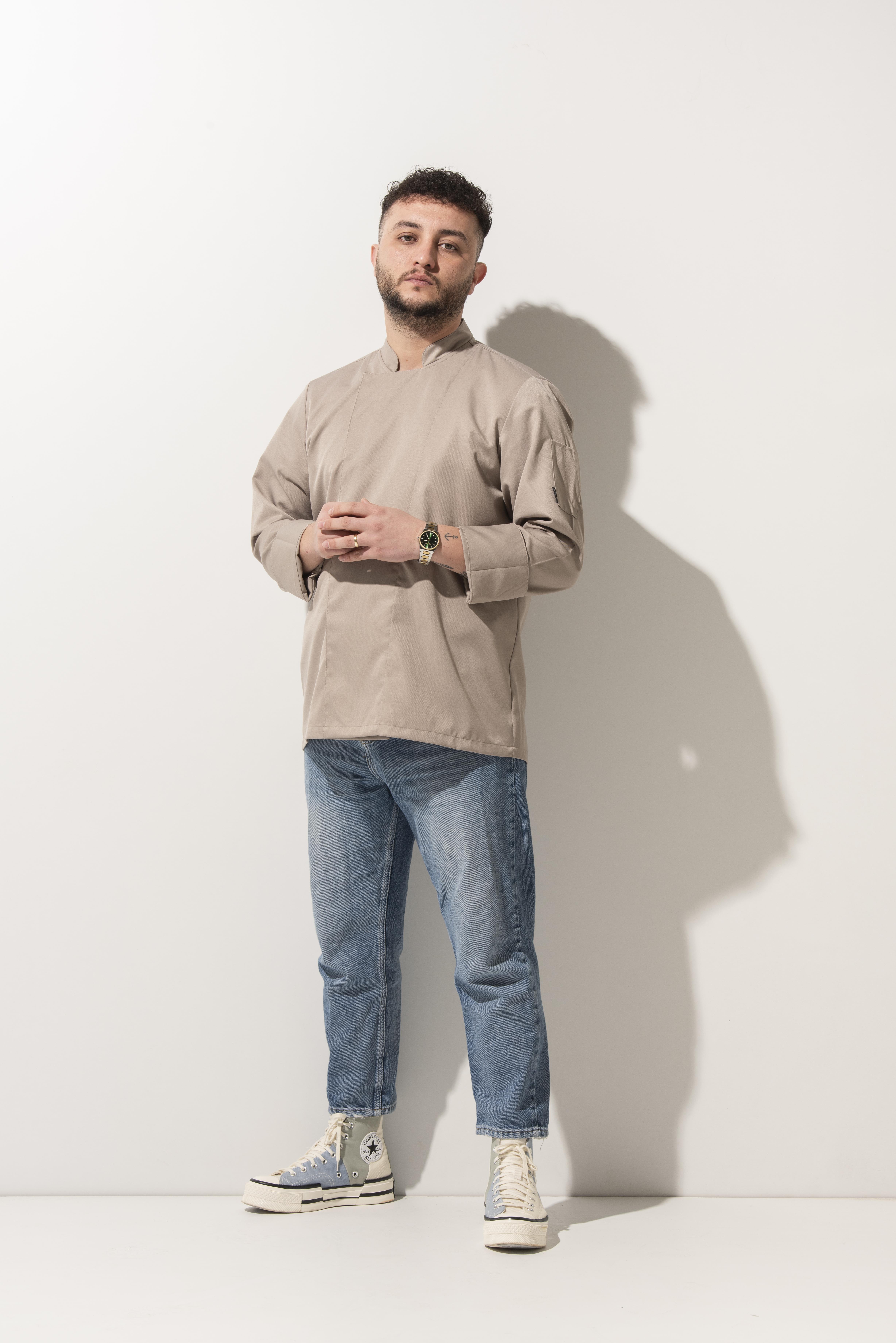 C-01 CLASSIC -  Bej Rengi Şef Ceketi 