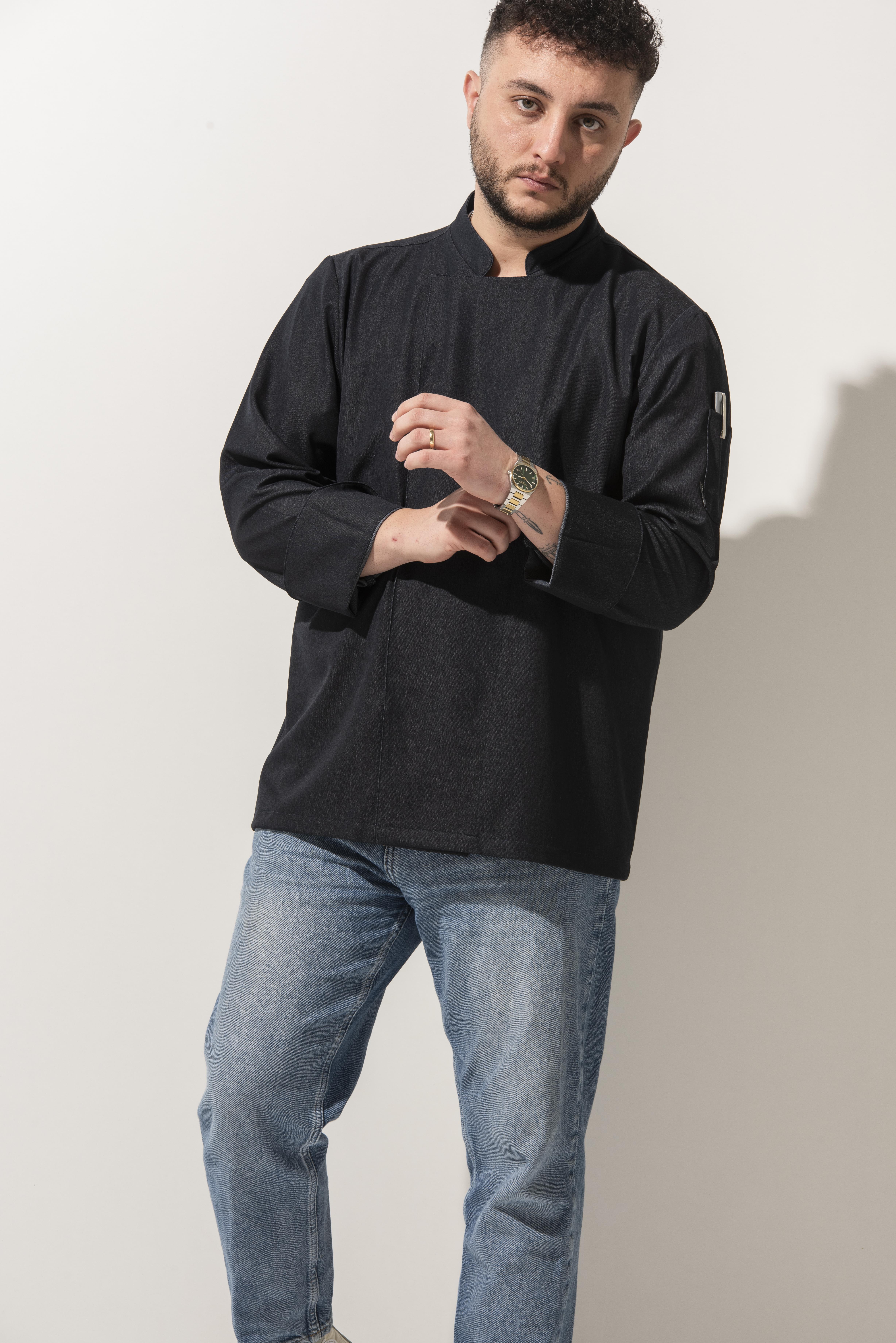 C-01 CLASSIC -   Mavi Kot  Şef Ceketi 