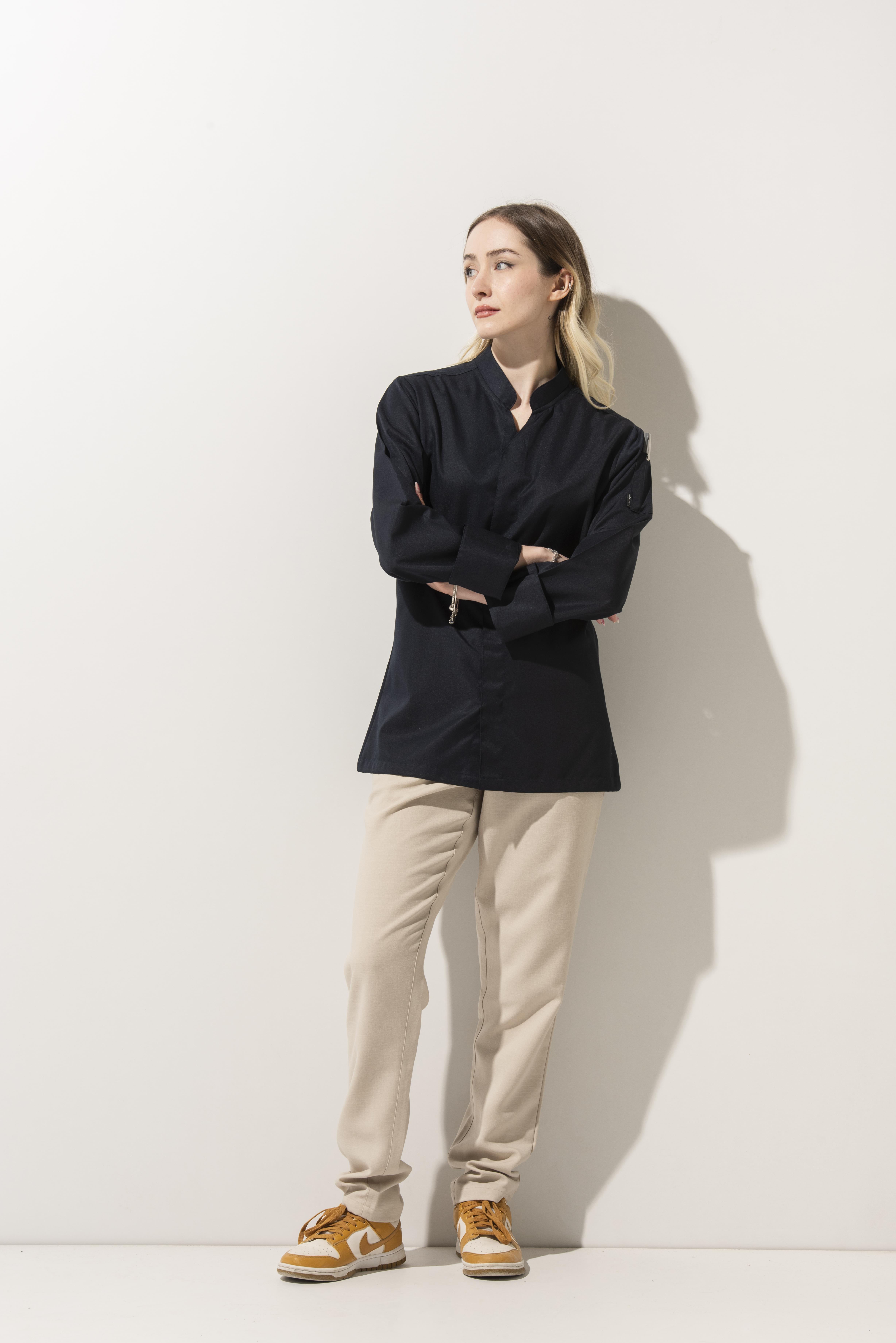 C-07 VNECK - V Yaka Lacivert Şef Ceketi