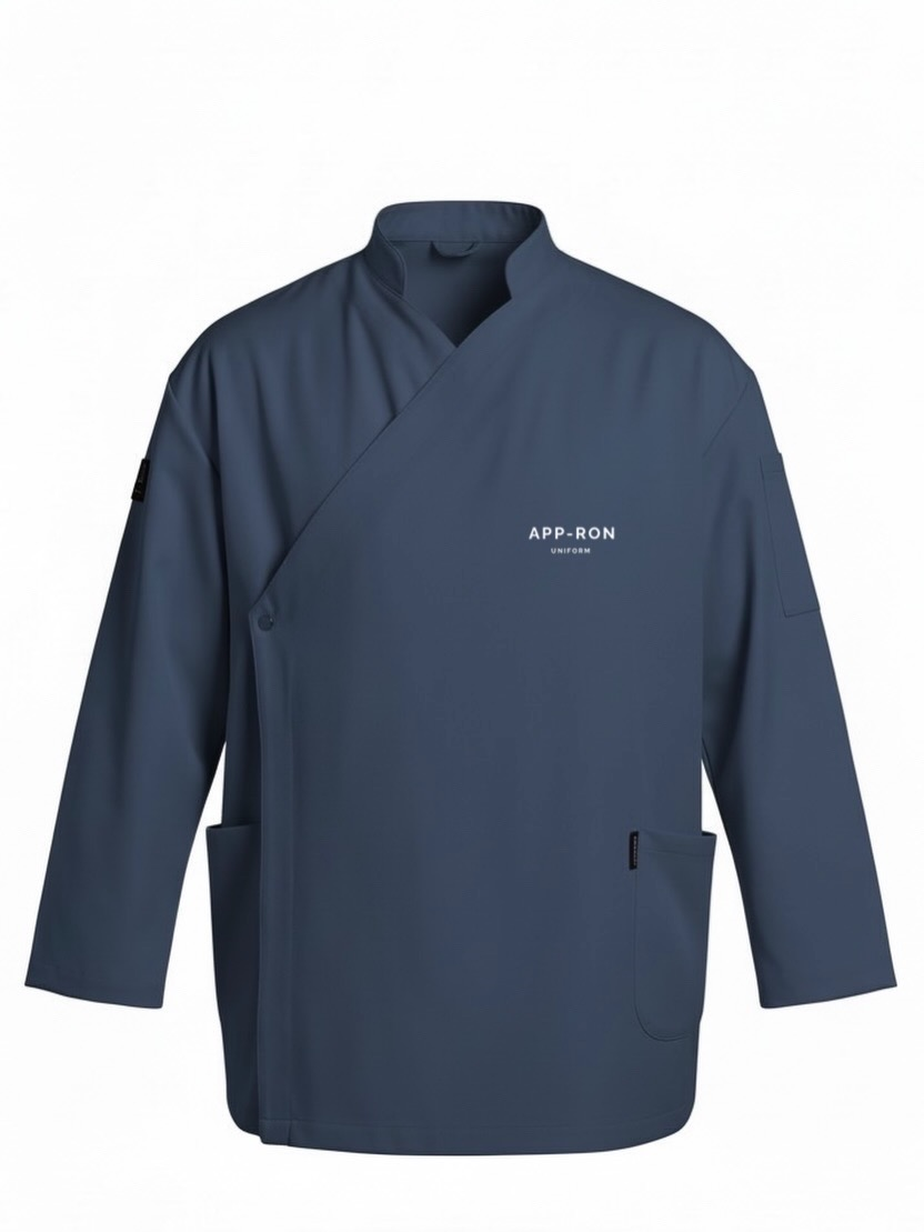 C-16 Flip Premium - Erkek Değiştirilebilir Kapaklı Şef Ceketi - Lacivert