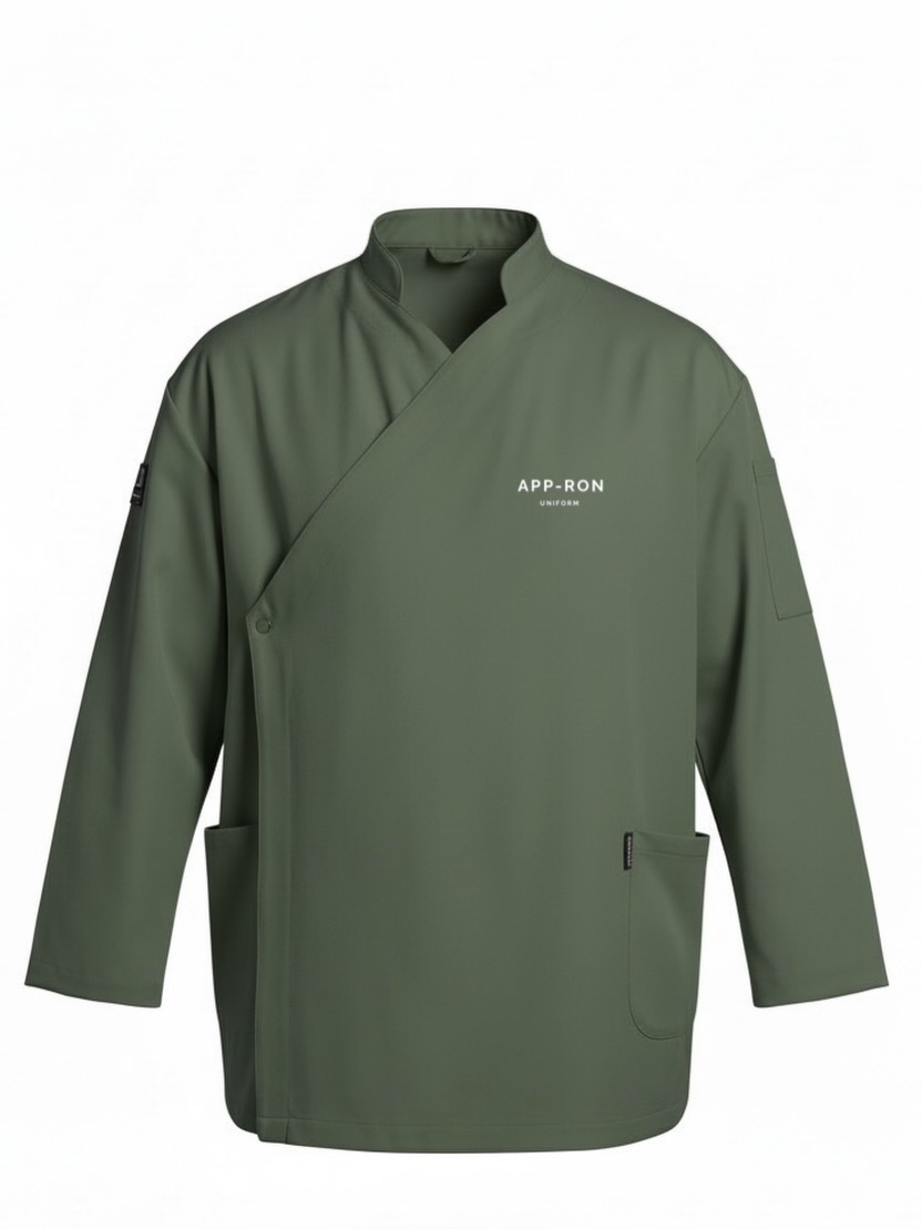 C-16 Flip Premium - Kadın Değiştirilebilir Kapaklı Şef Ceketi - Haki