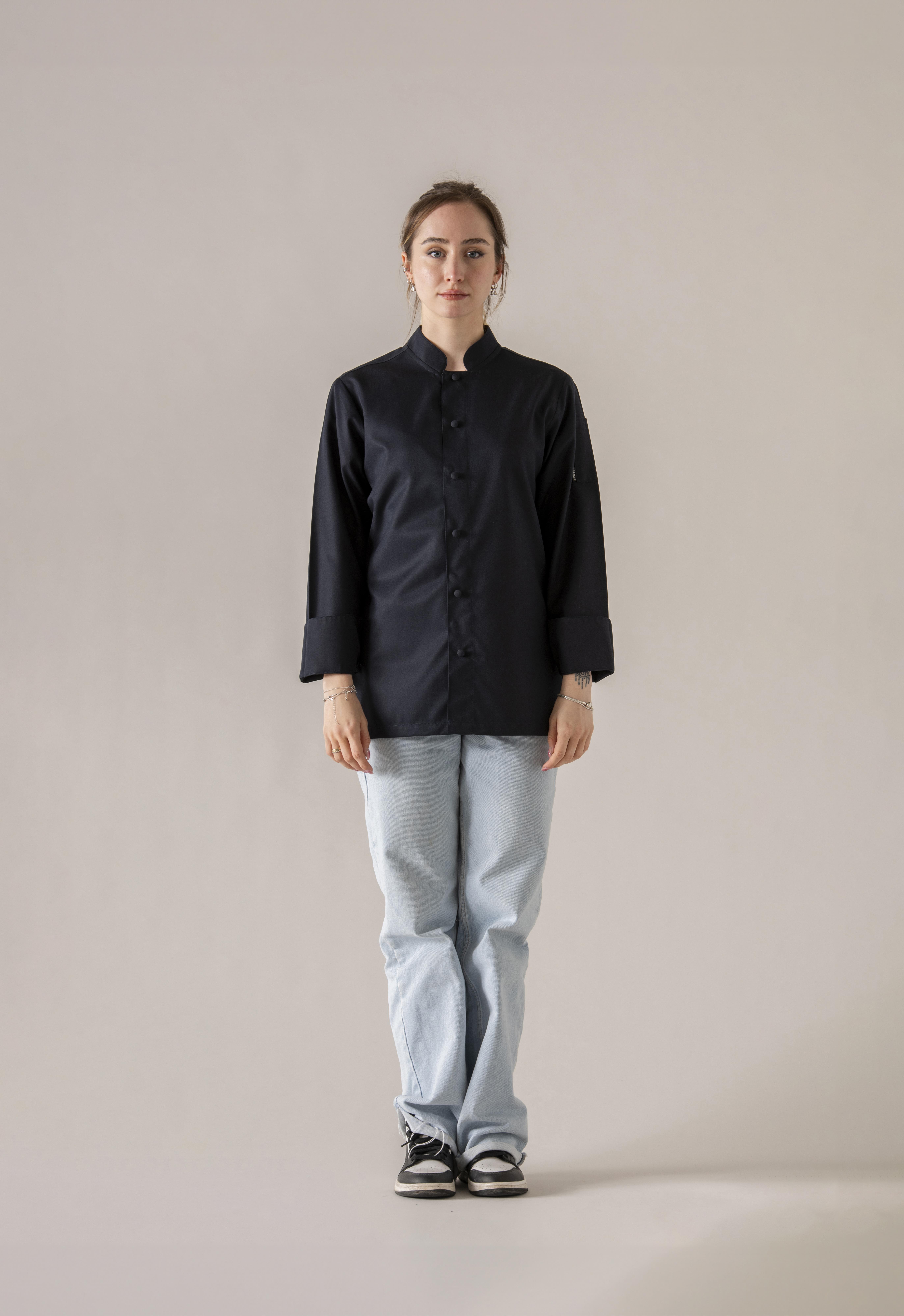 C-20 SOFT -  Lacivert Düğmeli Şef Ceketi Kadın