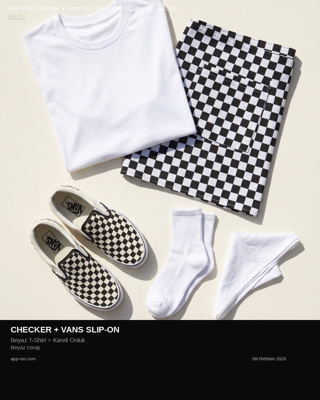 Checker + Vans Slip-On - Stil Seti