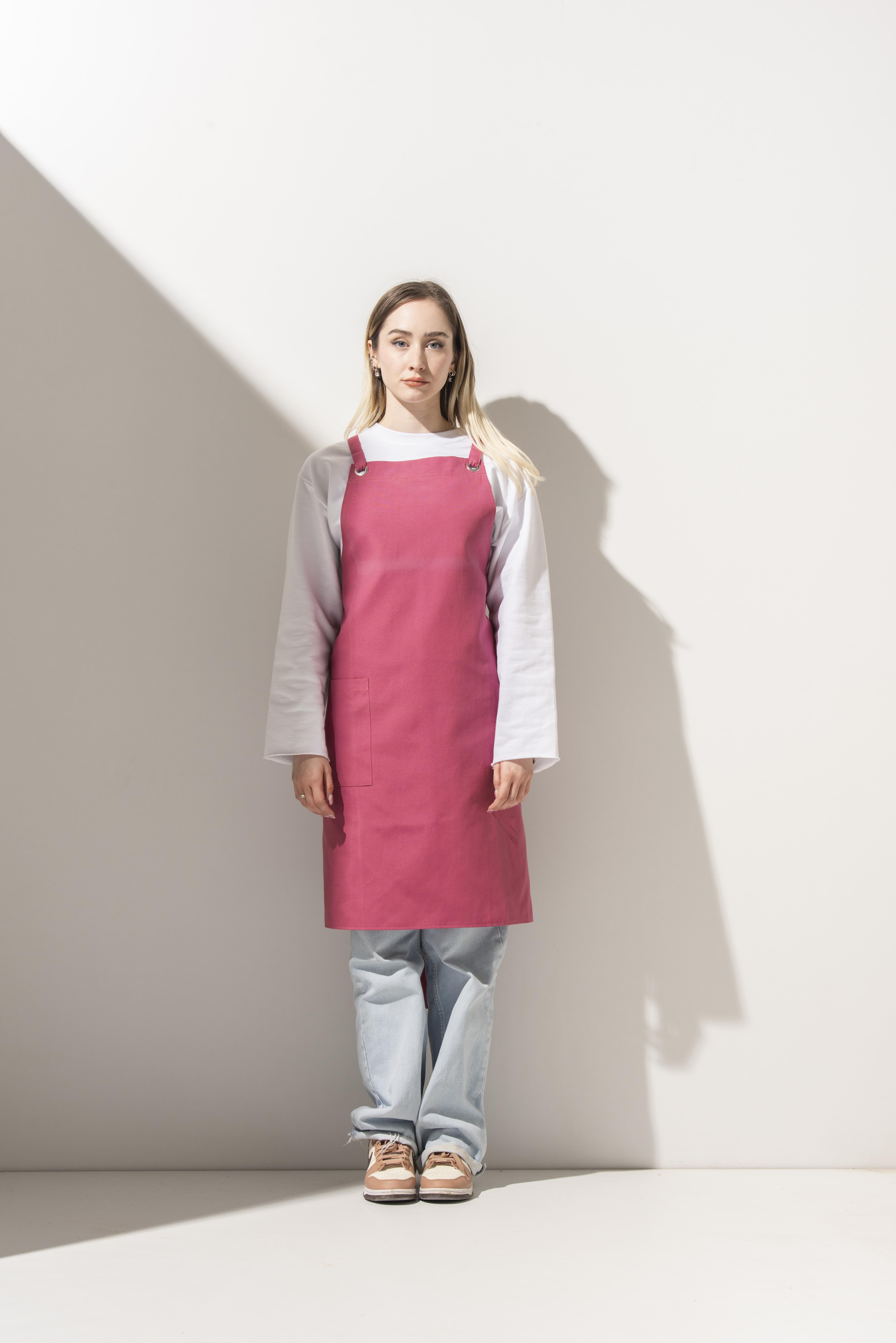 K-144 COLOUR -  Şeker Pembe Renk Önlük 
