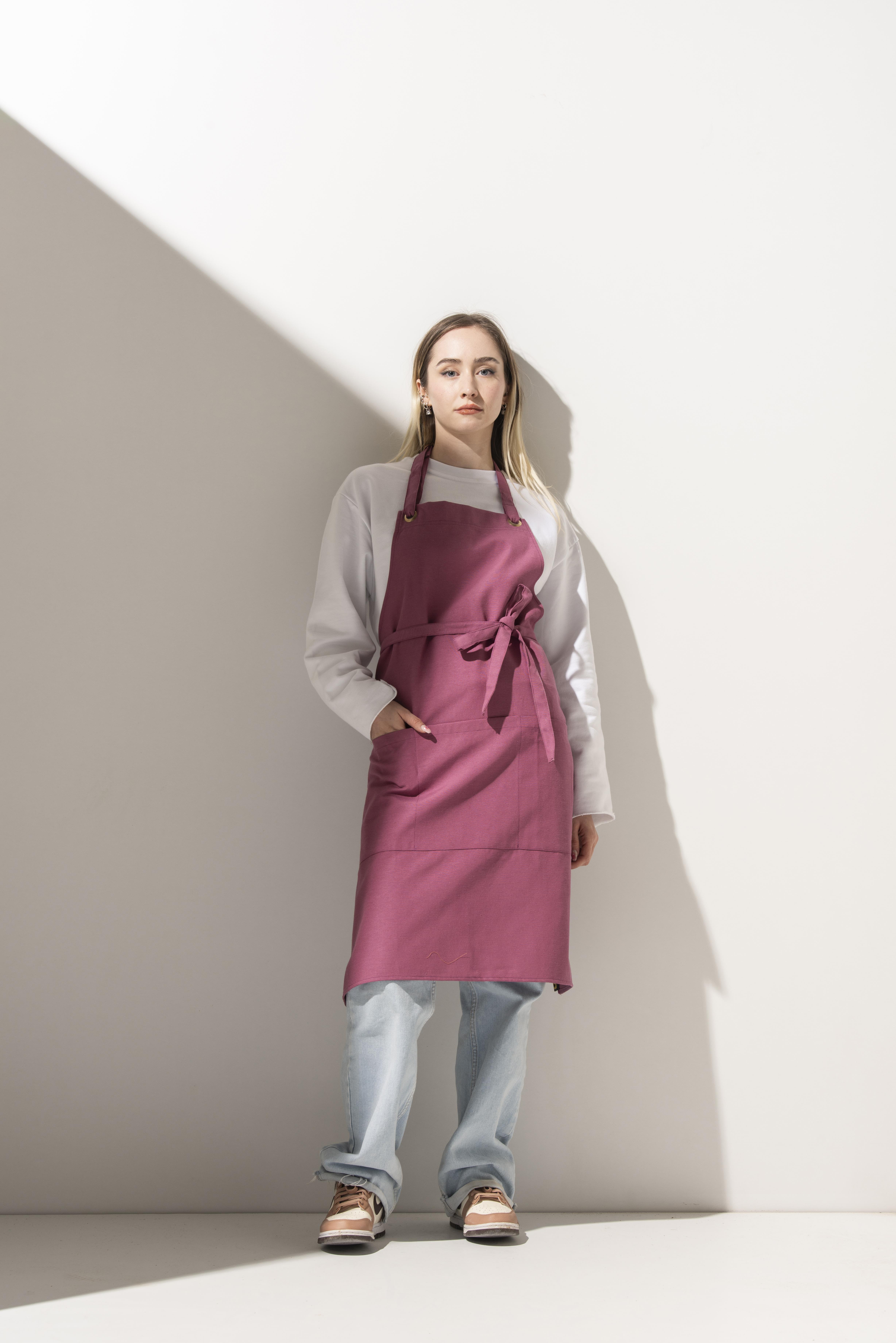 K-162 RAINBOW - Koyu Pembe Renk Önlük 
