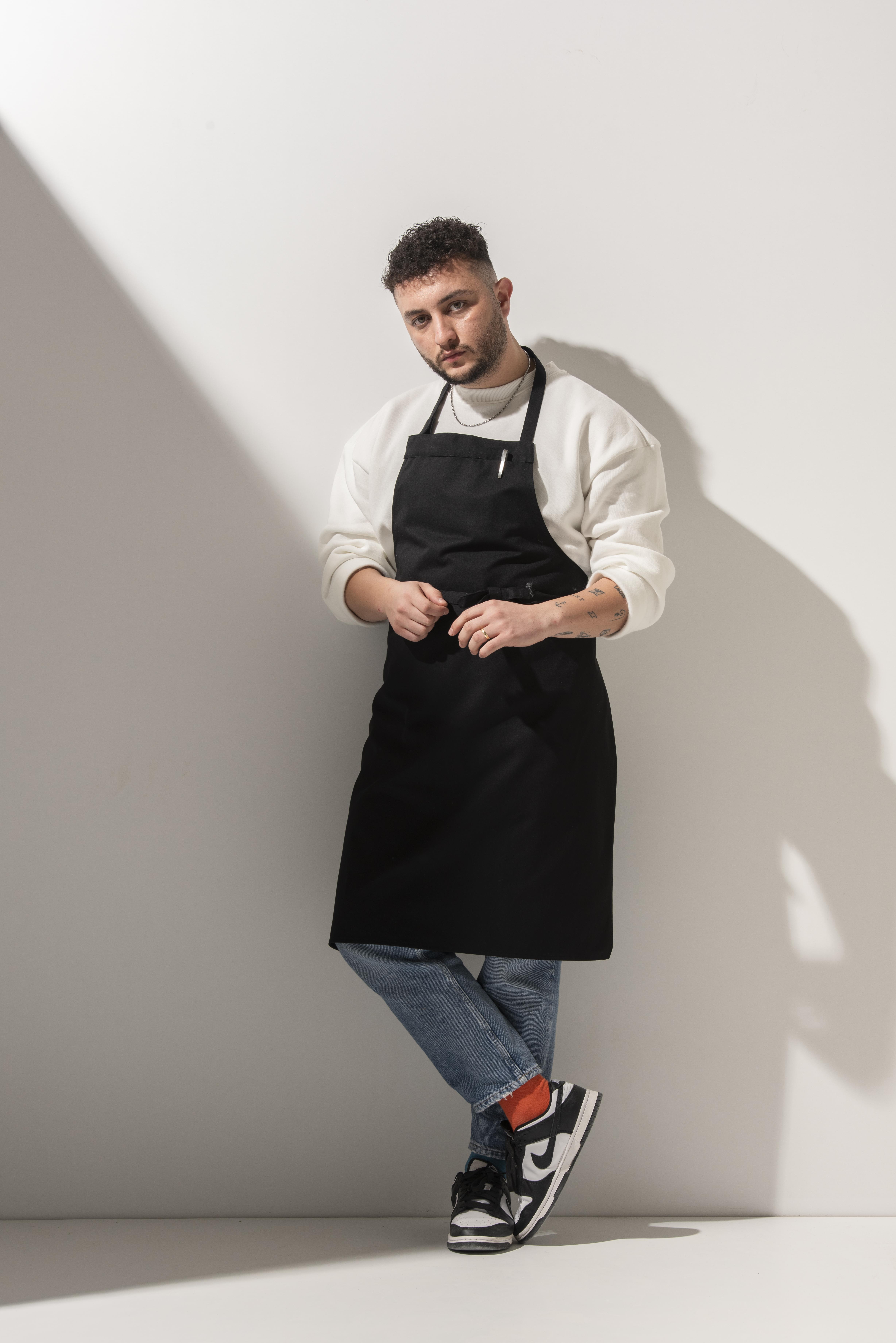 K-182 BASIC  - Siyah Gizli Cep Detaylı Önlük 