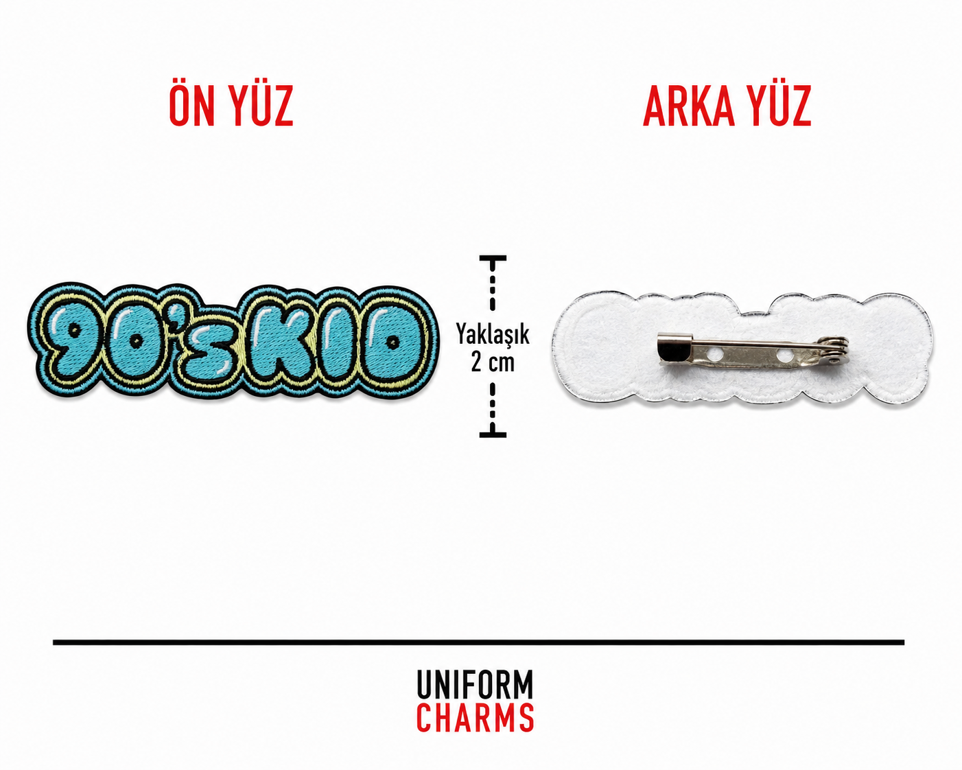 Uniform Charms™ 90's Kid Broş Charm