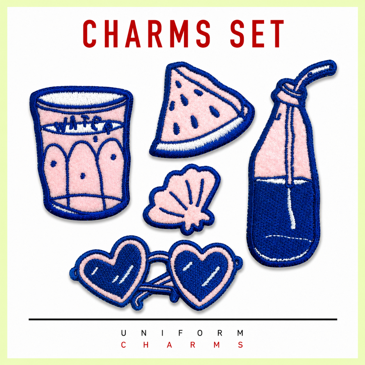 Uniform Charms™ Blue/Pink Yaz Seti Broş Charm