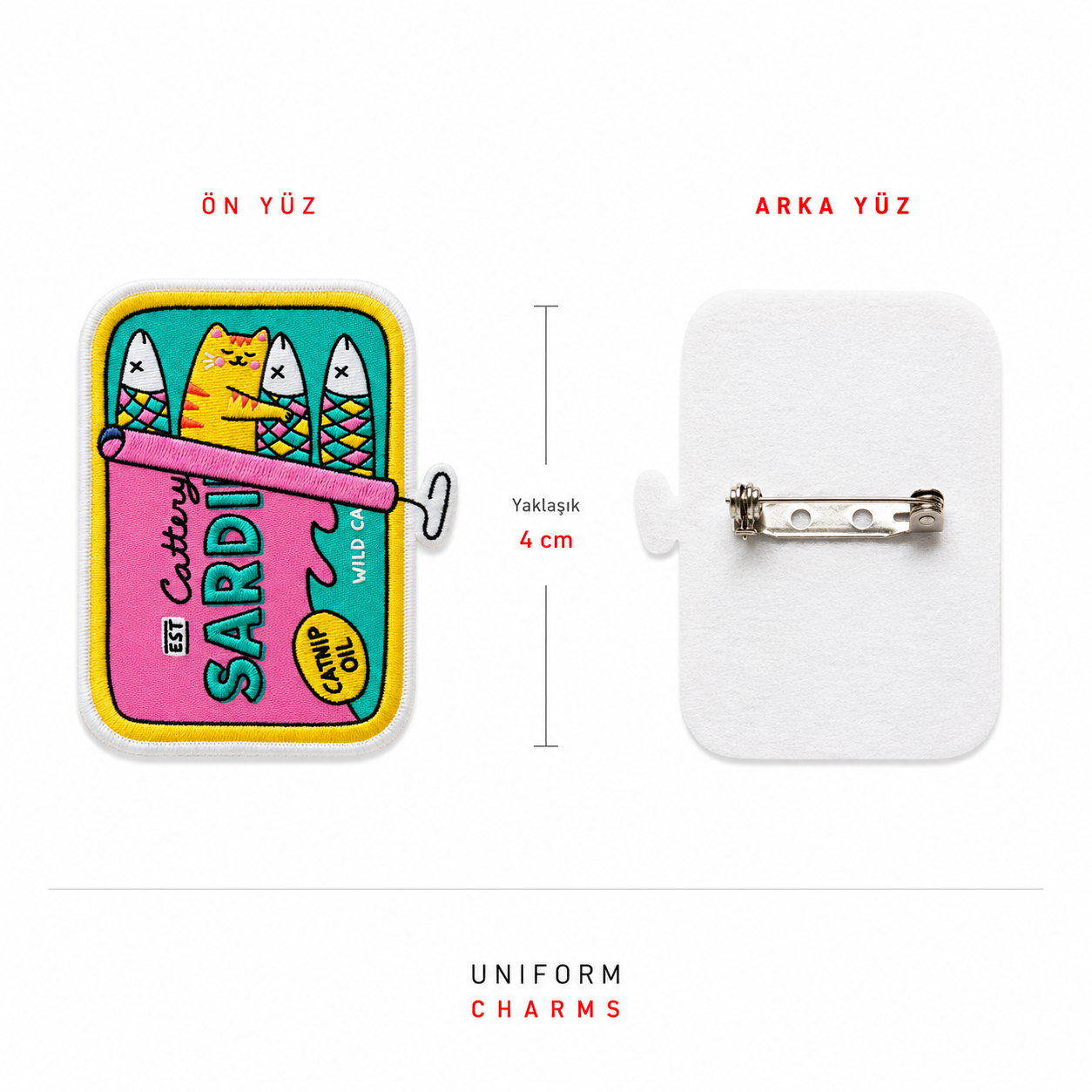 Uniform Charms™ Cattery Sardines Broş Charm