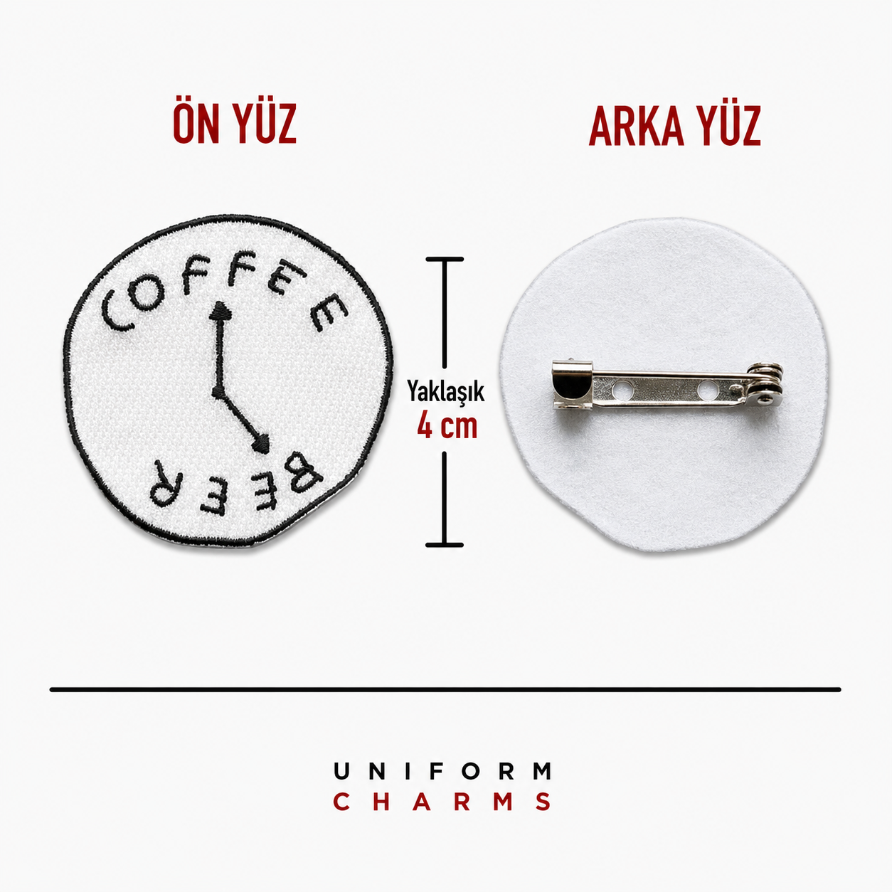 Uniform Charms™ Coffee/Beer Saati Broş Charm