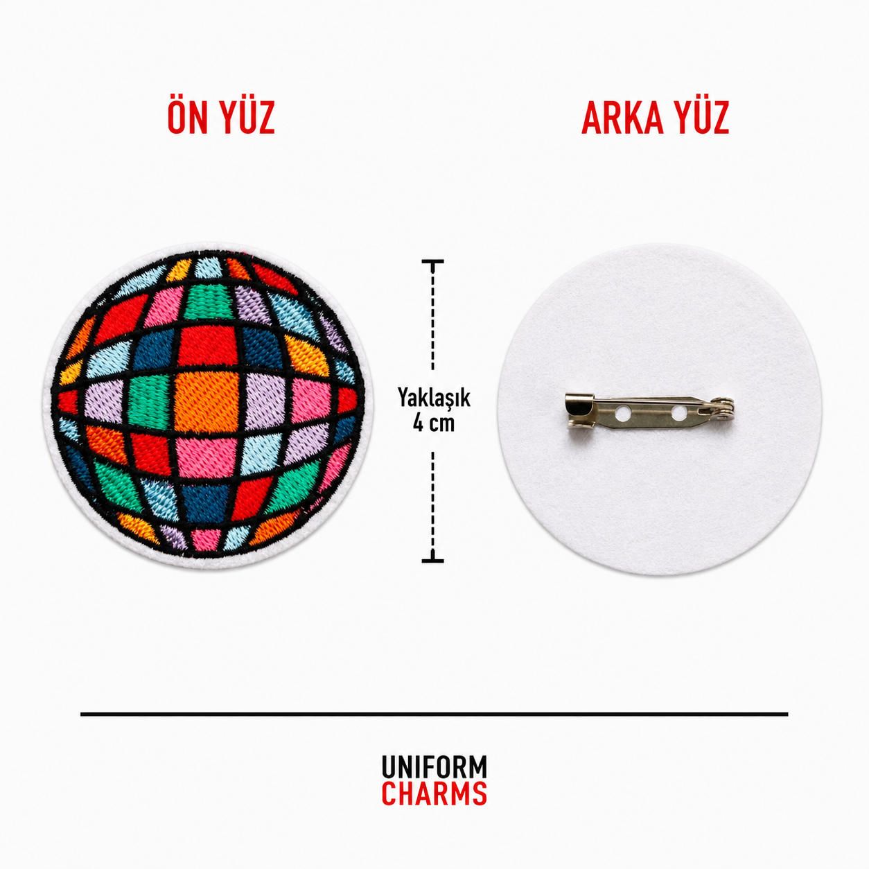 Uniform Charms™ Disko Topu (Büyük) Broş Charm