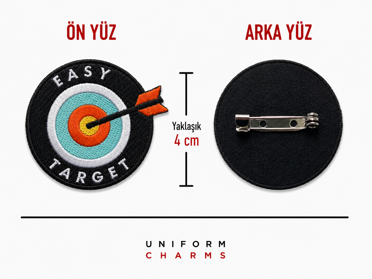 Uniform Charms™ Easy Target Broş Charm