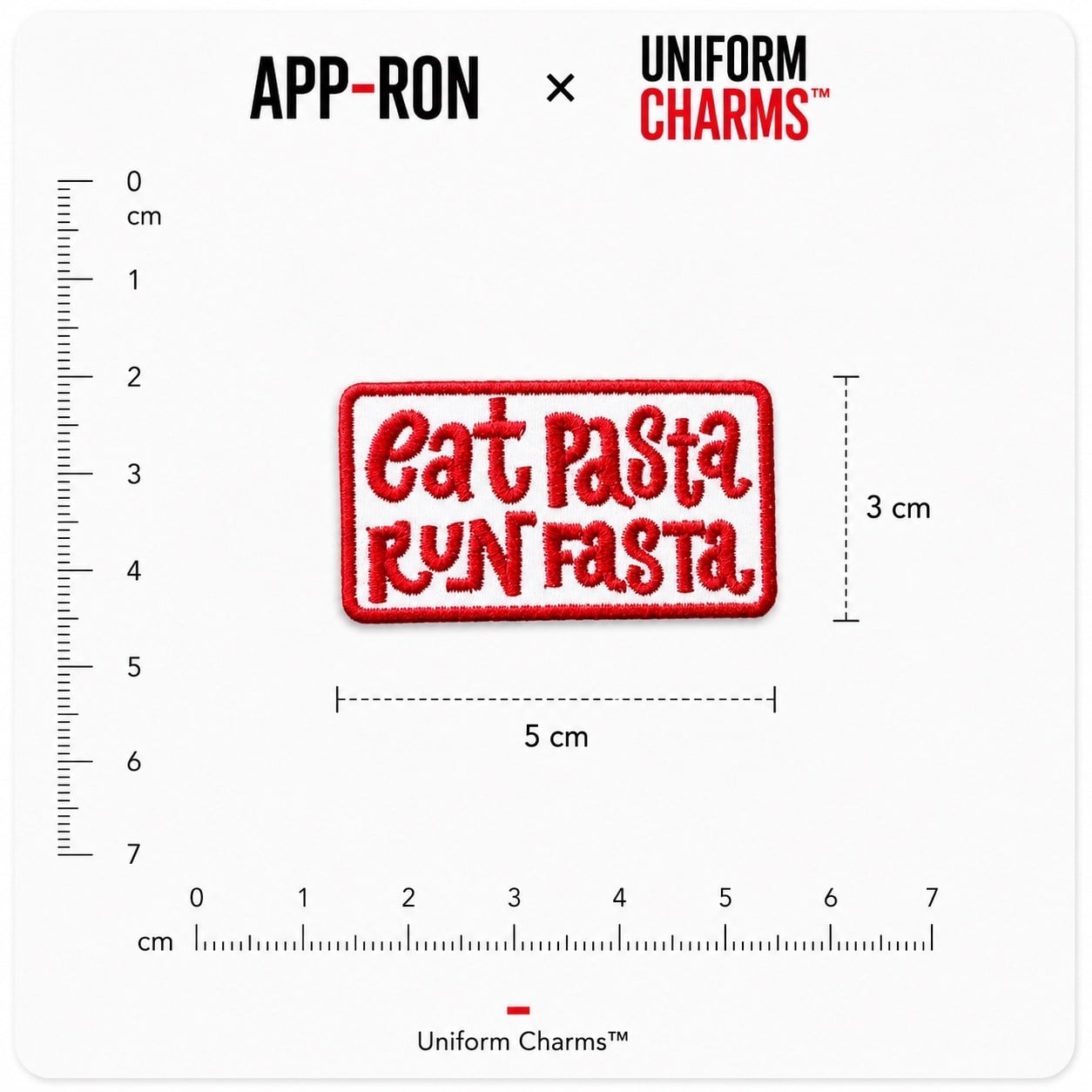 Uniform Charms™ Eat Pasta Run Fasta Broş Charm