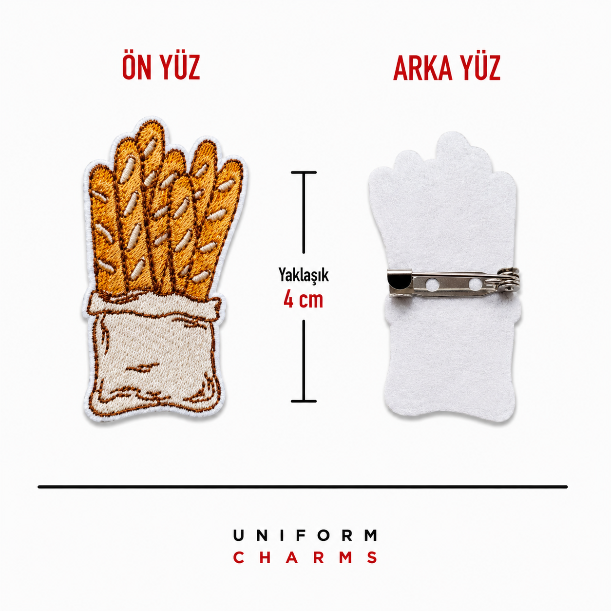 Uniform Charms™ Ekmek Çuvalı (Baget) Broş Charm