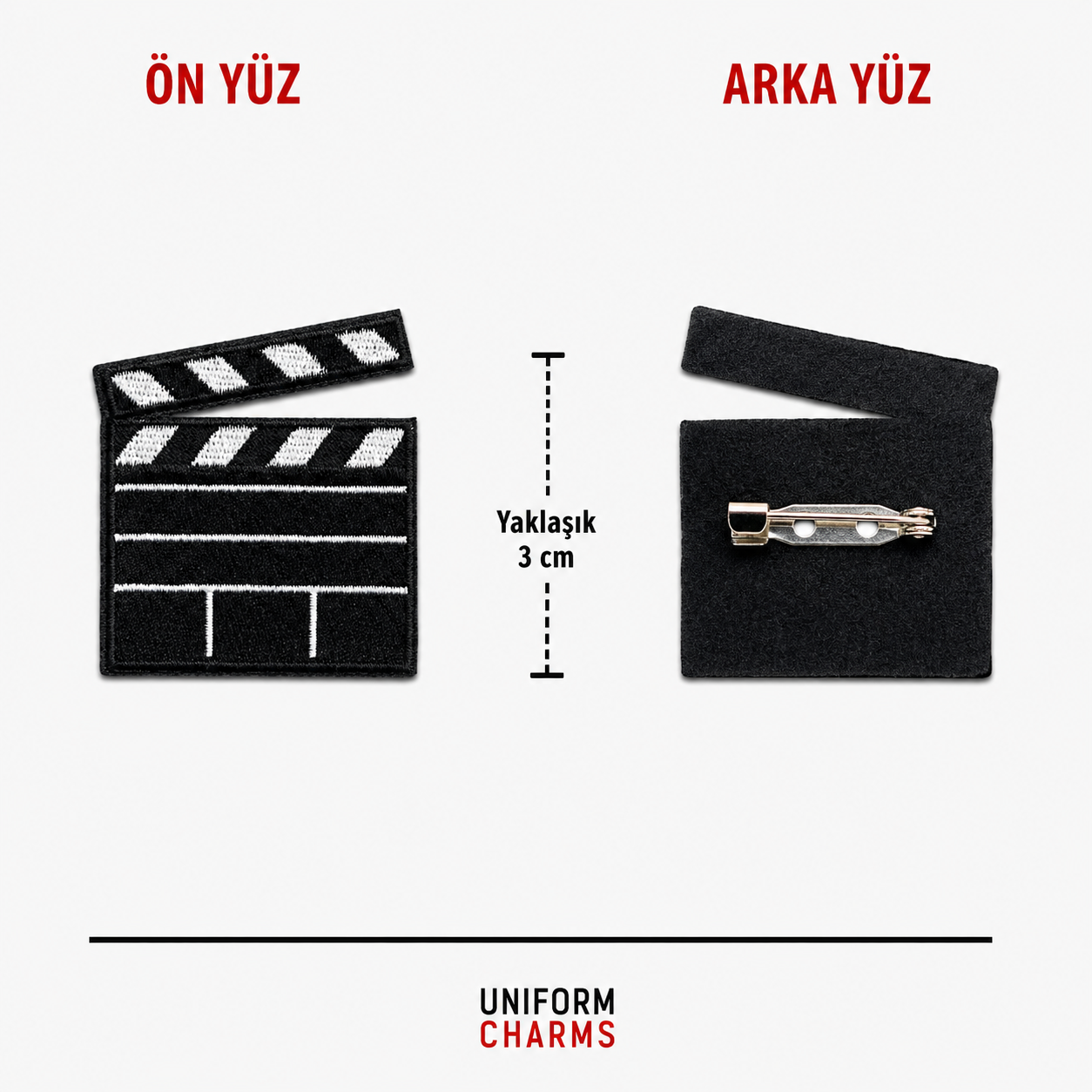 Uniform Charms™ Film Klaketi Broş Charm