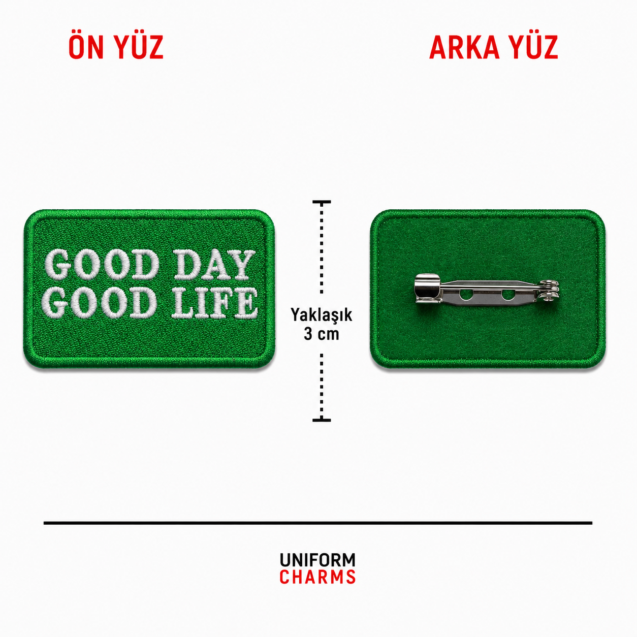 Uniform Charms™ Good Day Good Life Broş Charm