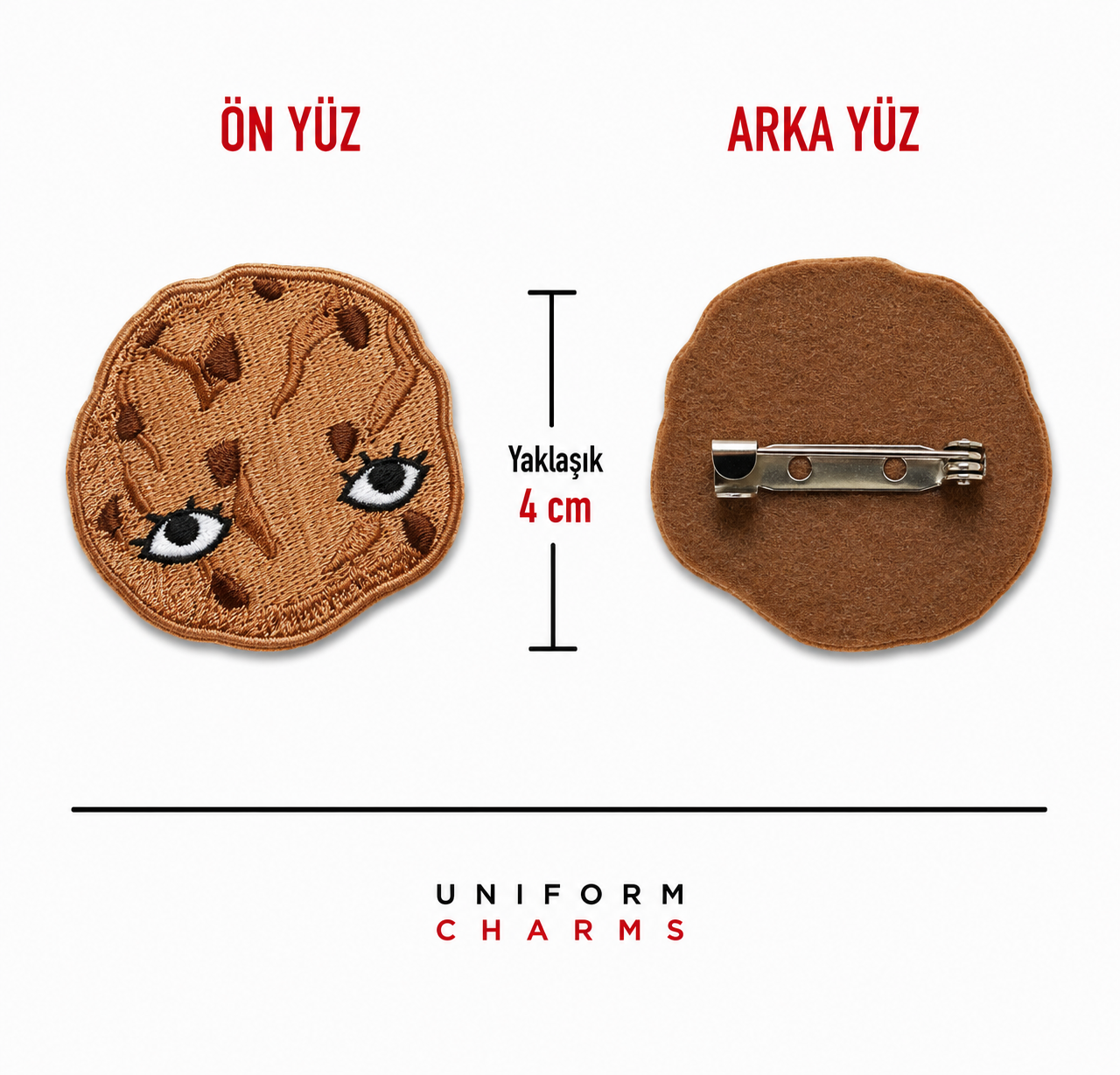 Uniform Charms™ Gözlü Kurabiye Broş Charm