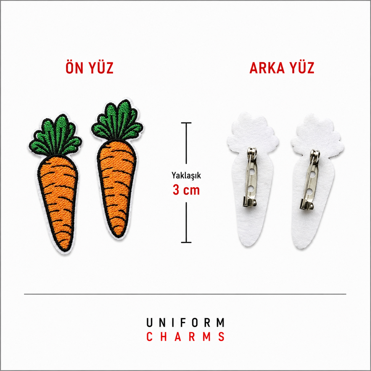 Uniform Charms™ Havuç (tekli) Broş Charm
