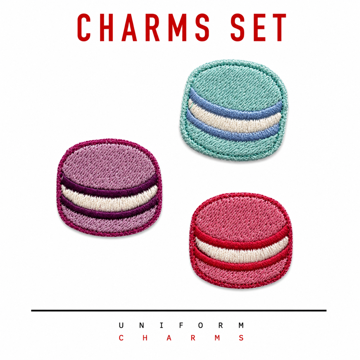Uniform Charms™ Makaron Seti (3'lü) Broş Charm