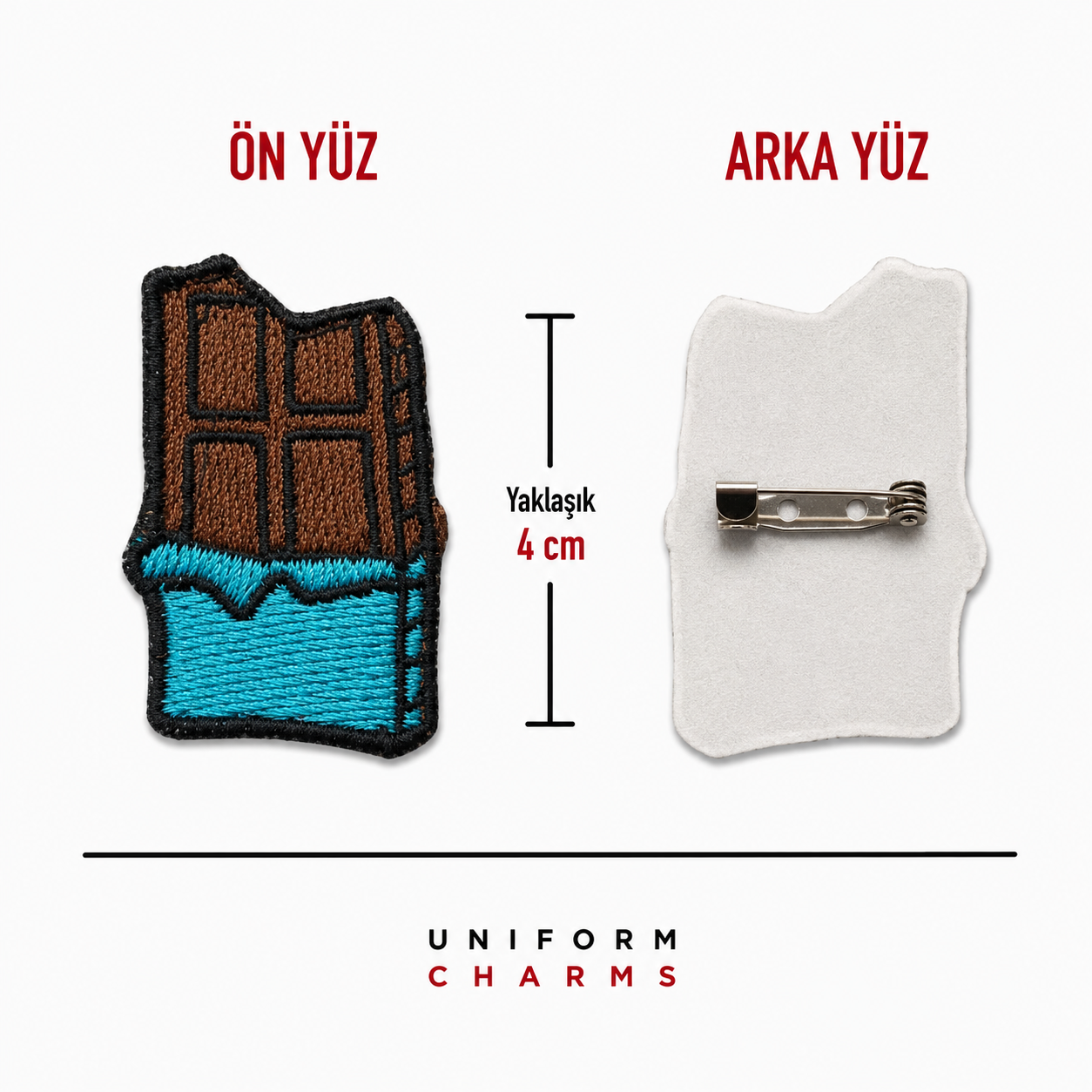 Uniform Charms™ Nane Soslu Çikolata Broş Charm