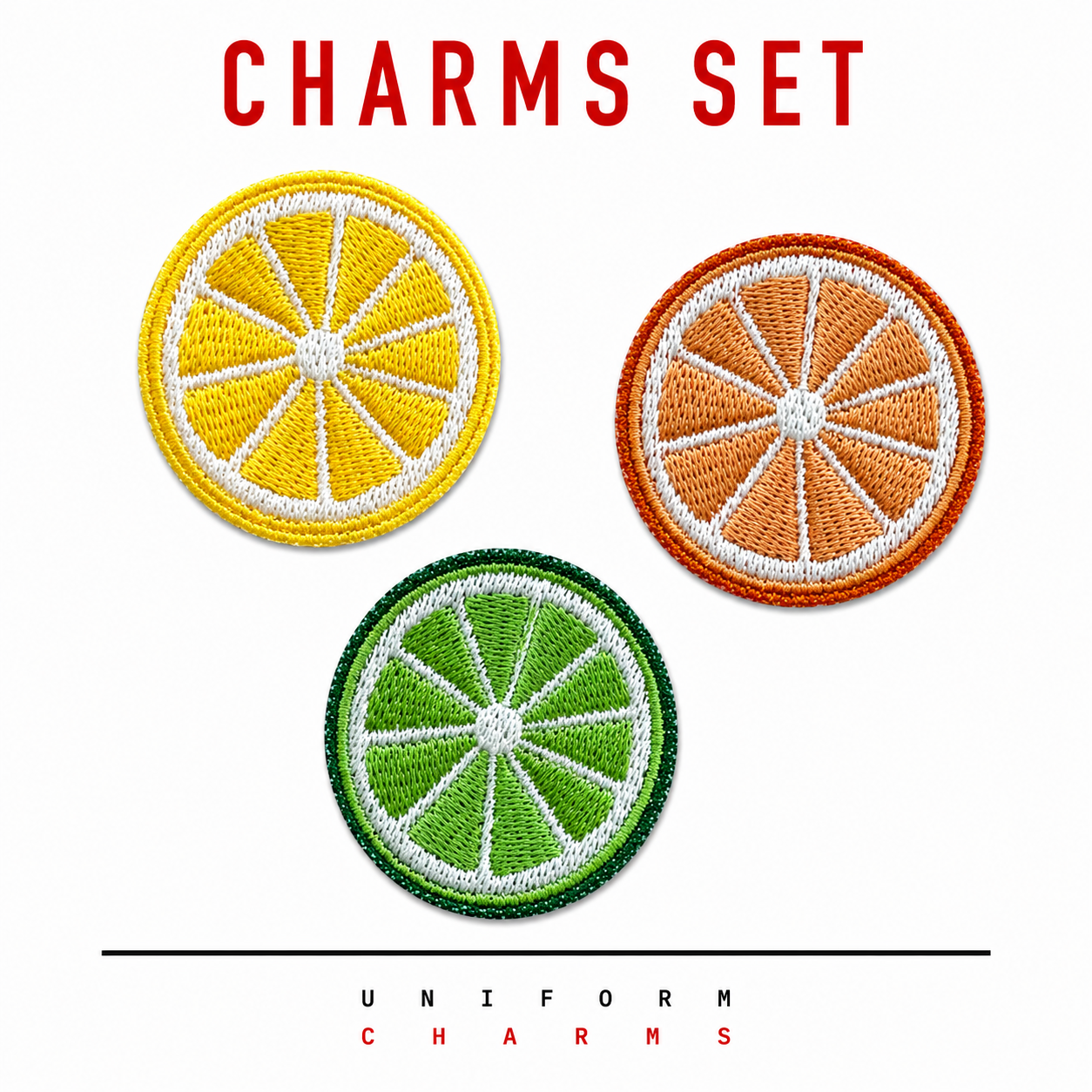Uniform Charms™ Narenciye Dilim Seti Broş Charm