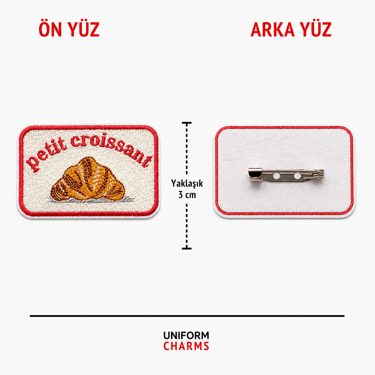 Uniform Charms™ Petit Croissant Broş Charm