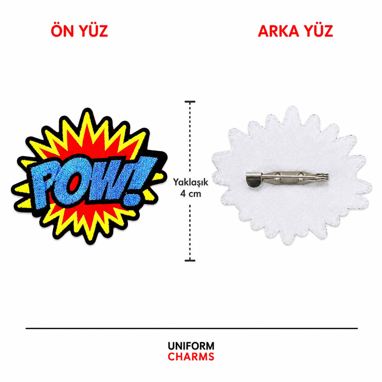Uniform Charms™ Pow! (Pop-Art) Broş Charm
