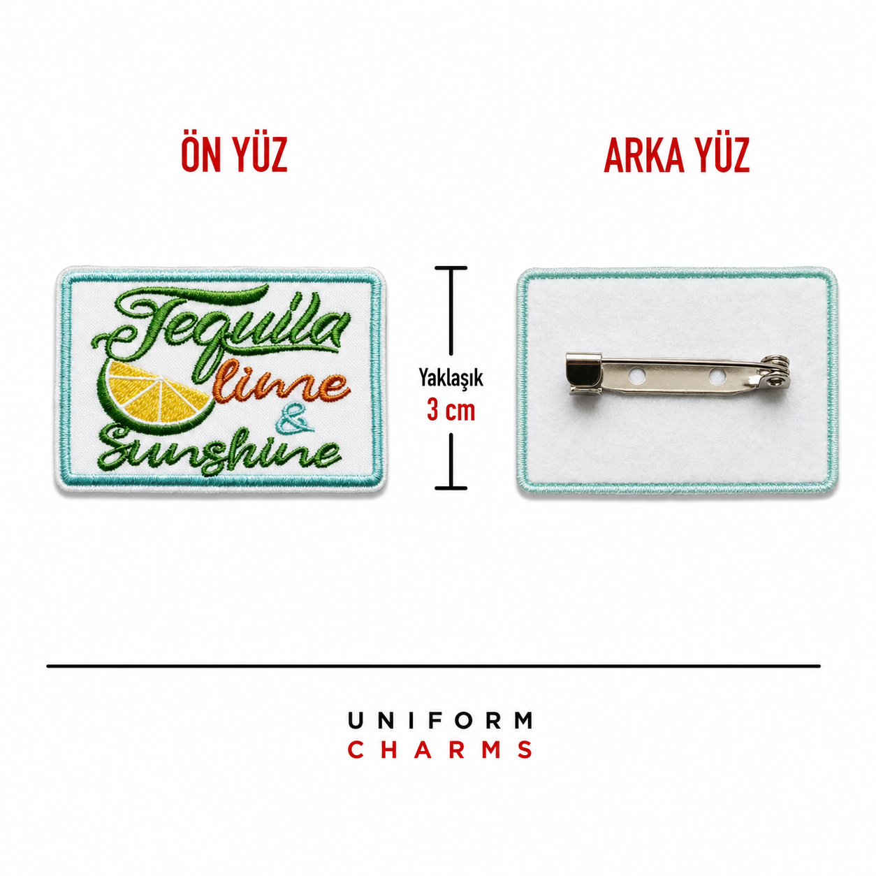 Uniform Charms™ Tequila Lime & Sunshine Broş Charm
