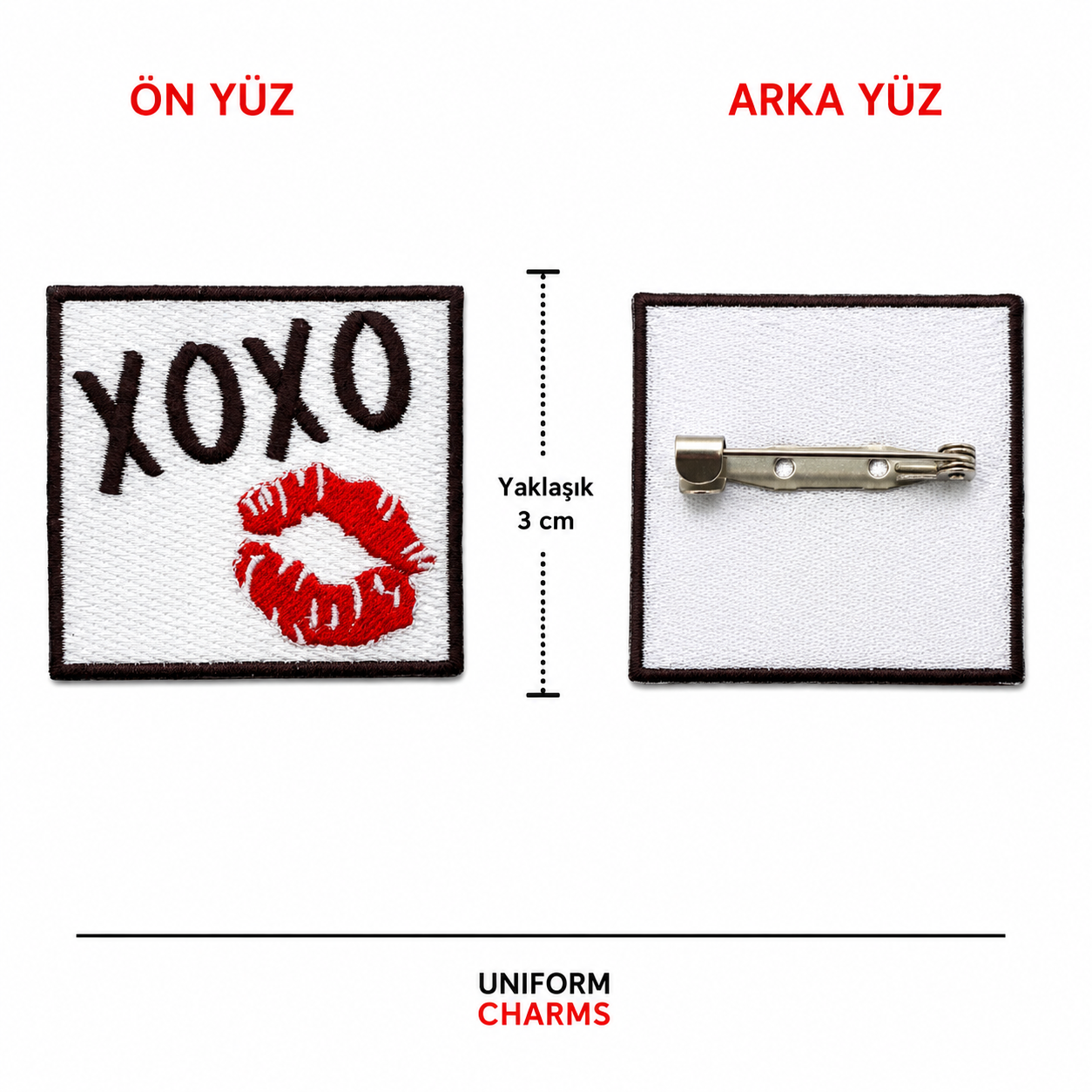 Uniform Charms™ XOXO (Öpücük) Broş Charm