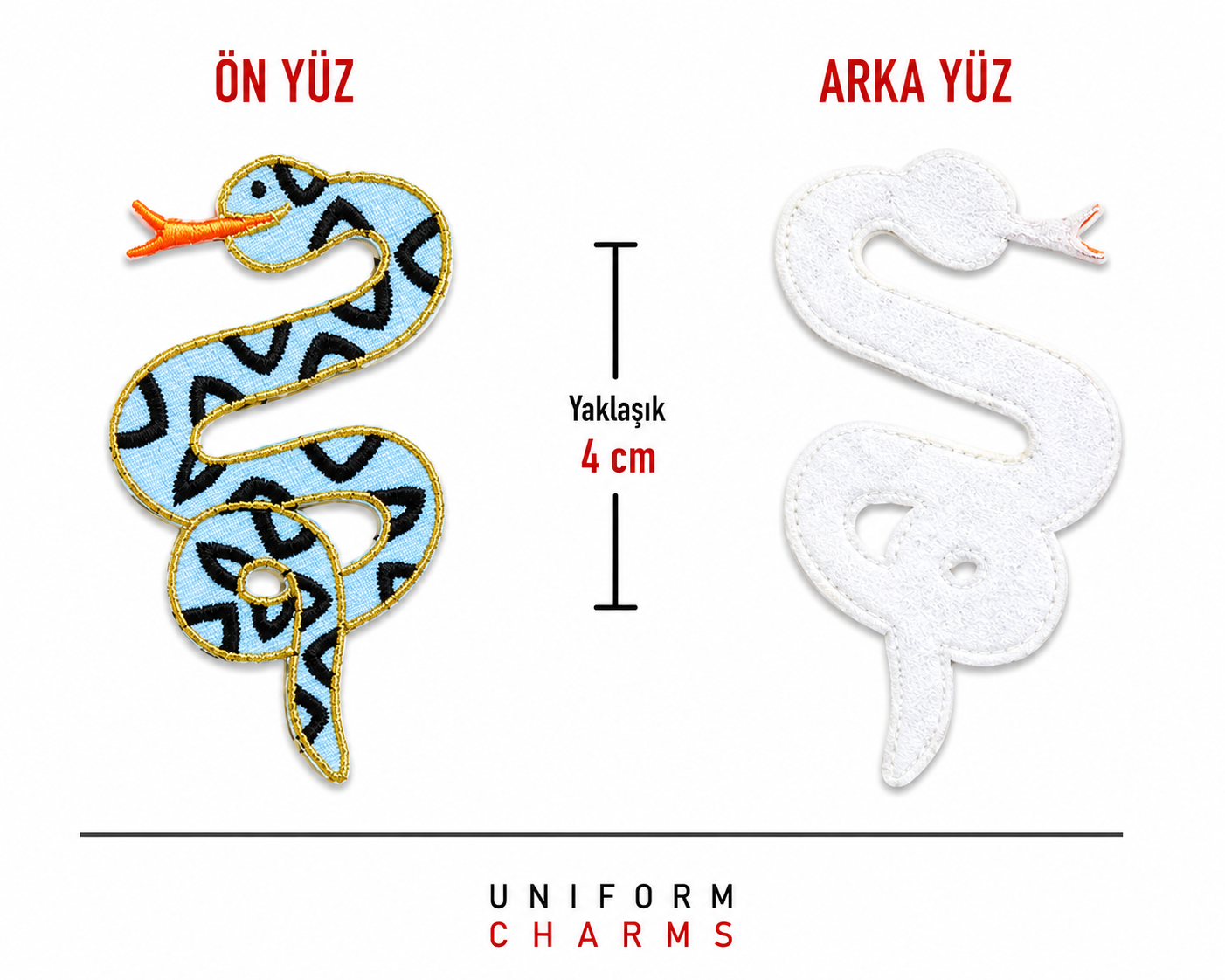 Uniform Charms™ Yılan (Snake) Broş Charm