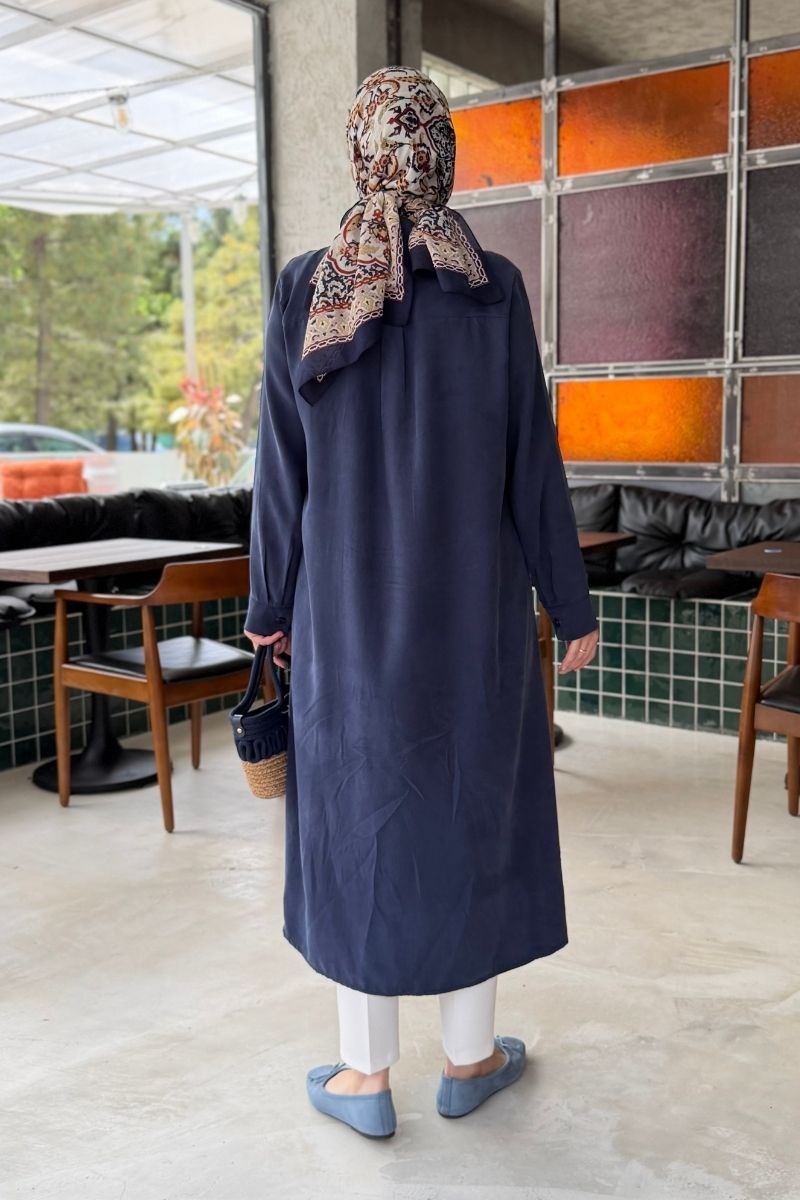 Alis 120 cm Uzun Tunik Lacivert