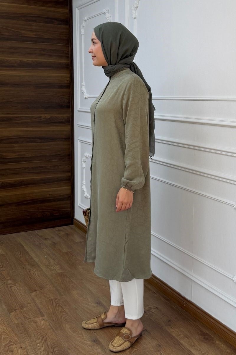 Basic Marakeş Uzun Tunik Çağla