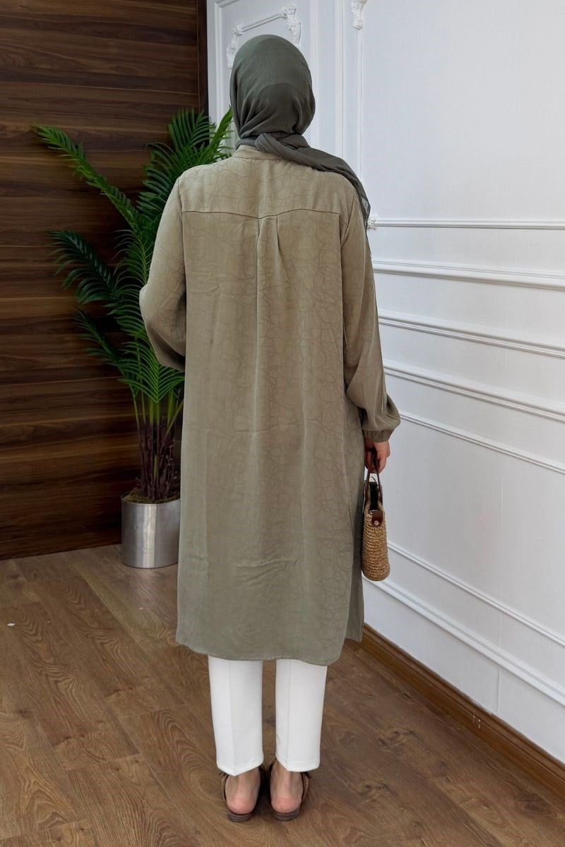 Basic Marakeş Uzun Tunik Çağla
