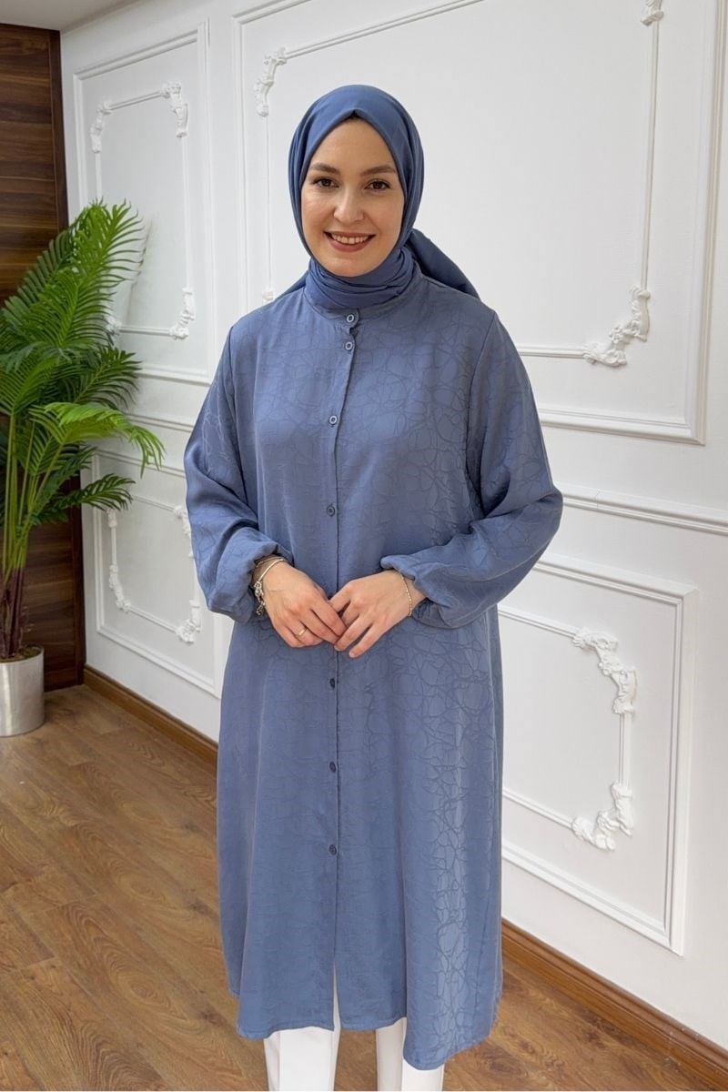 Basic Marakeş Uzun Tunik Mavi
