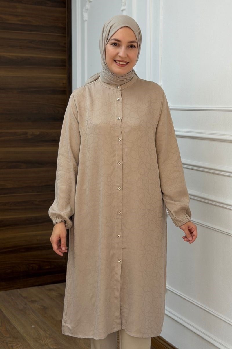 Basic Marakeş Uzun Tunik Vizon